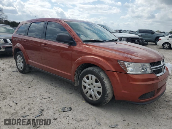 2014 Dodge Journey American Value Pkg with VIN 3C4PDCAB1ET150553, listed as a Copart auction lot 51805695 with 279,554 mi miles and Clean Title. Bid and sale history available at carsss.com. Image 4.