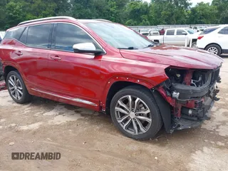 2018 GMC Terrain Denali z VIN 3GKALSEX1JL281439, wystawiony jako IAAI lot #42193402 z przebiegiem 97 563 mil mil oraz . Historia ofert i sprzedaży dostępna na DreamBid. Obrazek 1.
