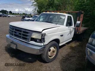 1993 Ford F-350 with VIN 2FDKF37H5PCA21039, listed as a Copart auction lot 58020225 with Not provided miles and Salvage title. Bid and sale history available at DreamBid. Image 1.