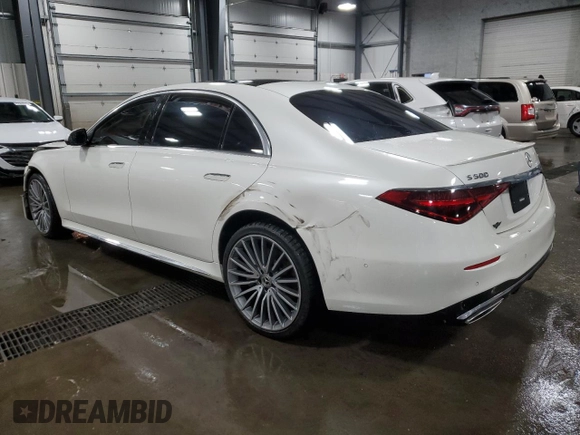2023 Mercedes-Benz S-Class S 500 with VIN W1K6G6DB0PA210158, listed as a Copart auction lot 86613224 with 0 mi miles and Salvage Title. Bid and sale history available at carsss.com. Image 2.