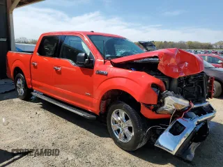 2017 Ford F-150 XL with VIN 1FTEW1CP3HKC51243, listed as a Copart auction lot 50469145 with 75,598 mi miles and Salvage Title. Bid and sale history available at carsss.com. Image 4.