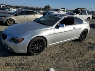 2005 BMW 6 Series 645Ci with VIN WBAEH73455B193325, listed as a Copart auction lot 42369205 with 0 mi miles and Salvage Title. Bid and sale history available at carsss.com. Image 1.