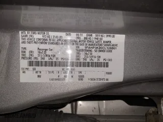 2012 Ford Focus SE with VIN 1FAHP3K20CL128861, listed as a IAAI auction lot 42037561 with 160,845 mi miles. Bid and sale history available at carsss.com. Image 9.