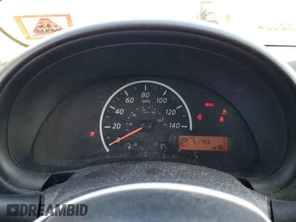2012 Nissan Versa SV with VIN 3N1CN7AP1CL936934, listed as a Copart auction lot 52443795 with 51,793 mi miles and Salvage title. Bid and sale history available at DreamBid. Image 9.