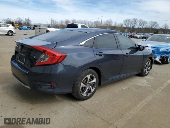 2019 Honda Civic Sedan LX with VIN 19XFC2F65KE022711, listed as a Copart auction lot 49003335 with 97,563 mi miles and Clean Title. Bid and sale history available at carsss.com. Image 3.