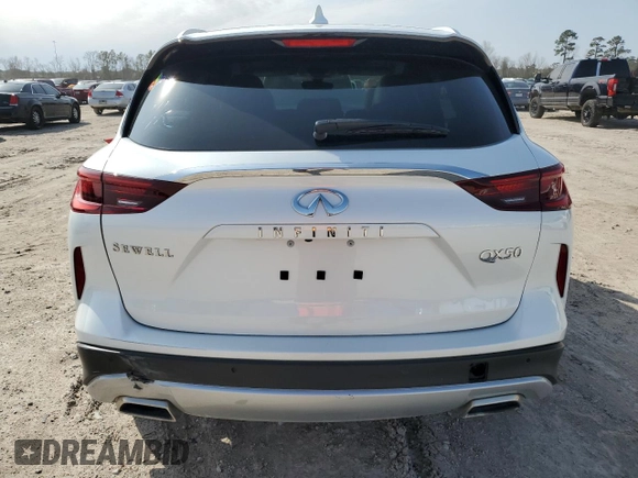 2023 Infiniti QX50 Luxe with VIN 3PCAJ5BA2PF103582, listed as a Copart auction lot 45299565 with 22,901 mi miles and Salvage title. Bid and sale history available at DreamBid. Image 6.