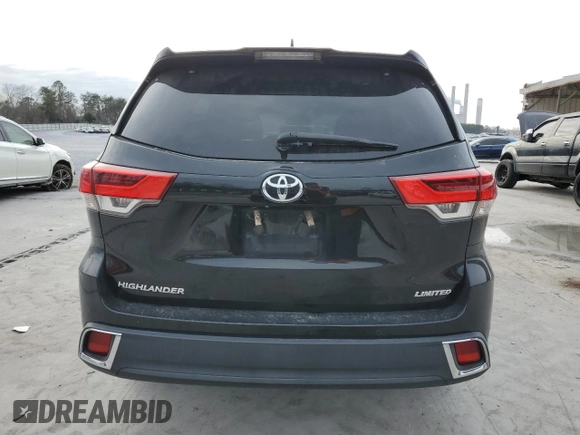 2018 Toyota Highlander Limited with VIN 5TDYZRFH7JS239666, listed as a Copart auction lot 44755665 with 61,232 mi miles and Salvage title. Bid and sale history available at DreamBid. Image 6.