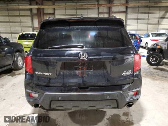 2023 Honda Passport Elite with VIN 5FNYF8H03PB017374, listed as a Copart auction lot 86383224 with 2,046 mi miles and Salvage Title. Bid and sale history available at carsss.com. Image 6.
