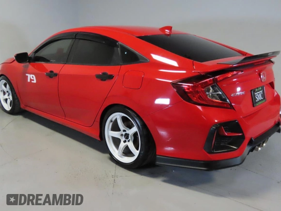2020 Honda Civic Si with VIN 2HGFC1E51LH702308, listed as a Copart auction lot 55346075 with 90,465 mi miles and Salvage Title. Bid and sale history available at DreamBid. Image 4.