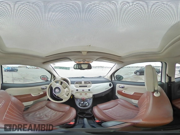 2015 FIAT 500 Lounge with VIN 3C3CFFCR2FT575516, listed as a Copart auction lot 86325714 with 149,465 mi miles and Salvage title. Bid and sale history available at DreamBid. Image 14.