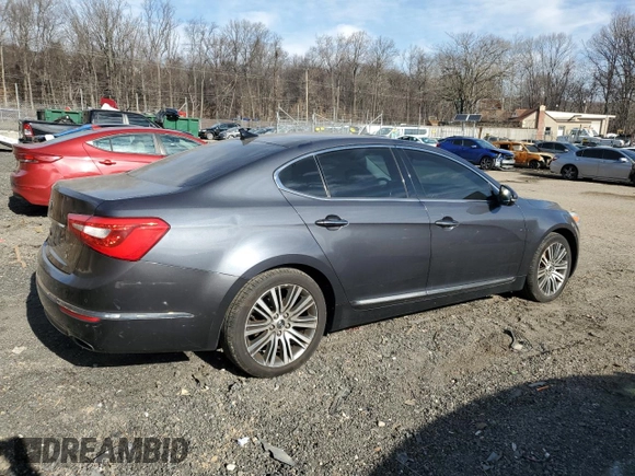 2015 Kia Cadenza Premium with VIN KNALN4D7XF5168637, listed as a Copart auction lot 46753885 with Not Provided miles and Clean Title. Bid and sale history available at carsss.com. Image 3.