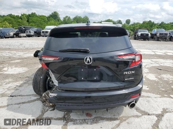 2023 Acura RDX w/A-Spec Package with VIN 5J8TC2H66PL006825, listed as a Copart auction lot 58852025 with 26,109 mi miles and Salvage title. Bid and sale history available at DreamBid. Image 6.