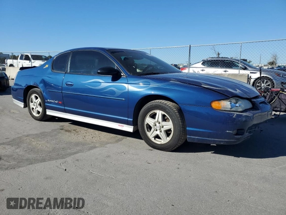 2003 Chevrolet Monte Carlo SS with VIN 2G1WX12KX39356551, listed as a Copart auction lot 82889714 with 184,034 mi miles and Non Repairable. Bid and sale history available at carsss.com. Image 4.