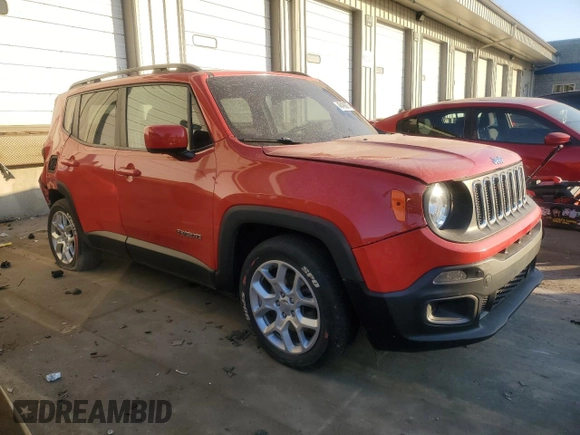 2018 Jeep Renegade Latitude with VIN ZACCJABB8JPG67201, listed as a Copart auction lot 48498875 with 0 mi miles and Salvage Title. Bid and sale history available at carsss.com. Image 4.