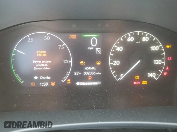 2025 Honda CR-V Sport Touring with VIN 7FARS6H9XSE072128, listed as a Copart auction lot 52966285 with 2,386 mi miles and Salvage Title. Bid and sale history available at DreamBid. Image 9.