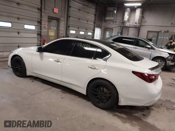 2018 Infiniti Q50 3.0t Luxe with VIN JN1EV7AR5JM436336, listed as a IAAI auction lot 41961435 with 87,671 mi miles. Bid and sale history available at carsss.com. Image 3.