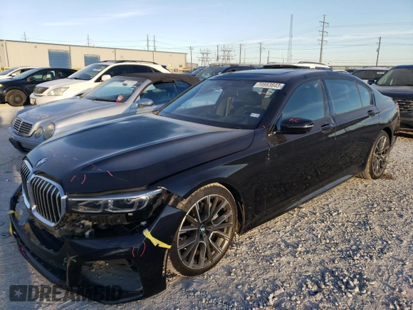 2020 BMW 7 Series 740i with VIN WBA7T2C09LCD64580, listed as a Copart auction lot 70883843 with 46,533 mi miles and . Bid and sale history available at DreamBid. Image 1.