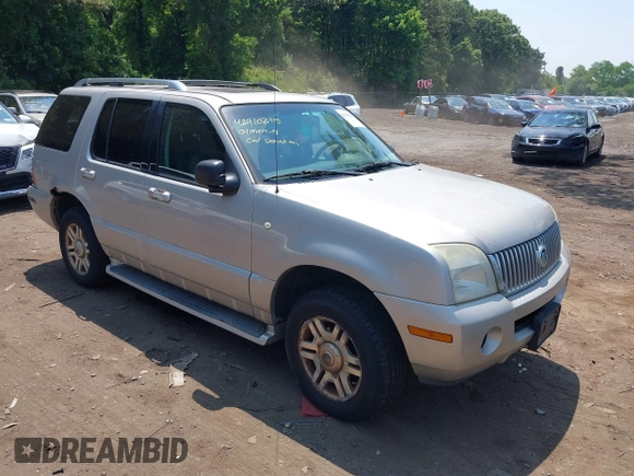 2004 Mercury Mountaineer with VIN 4M2DU86E34ZJ53426, listed as a IAAI auction lot 42410215 with 150,471 mi miles and . Bid and sale history available at DreamBid. Image 1.