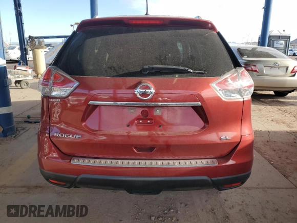 2016 Nissan Rogue SV with VIN KNMAT2MT9GP708518, listed as a Copart auction lot 51318855 with 102,800 mi miles and Salvage Title. Bid and sale history available at DreamBid. Image 6.