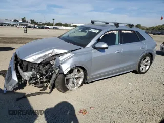 2020 Audi Q8 Premium Plus with VIN WA1BVAF10LD014844, listed as a Copart auction lot 83256404 with 0 mi miles and Salvage Title. Bid and sale history available at carsss.com. Image 1.