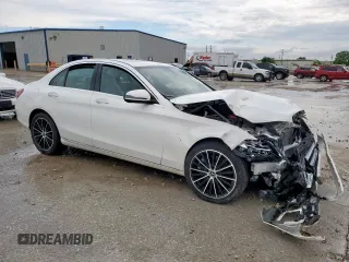 2021 Mercedes-Benz C 300 with VIN W1KWF8DB6MR647917, listed as a Copart auction lot 53898885 with 34,010 mi miles and Salvage title. Bid and sale history available at DreamBid. Image 4.