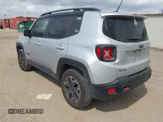 2017 Jeep Renegade Trailhawk with VIN ZACCJBCB6HPE63267, listed as a IAAI auction lot 42027156 with 64,899 mi miles and . Bid and sale history available at DreamBid. Image 3.