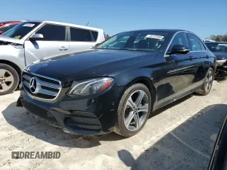 2018 Mercedes-Benz E-Class E 300 with VIN WDDZF4JBXJA317301, listed as a Copart auction lot 49132995 with 0 mi miles and Salvage Title. Bid and sale history available at carsss.com. Image 1.