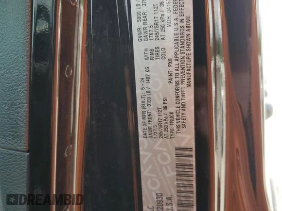 2024 Jeep Gladiator Sport S with VIN 1C6HJTAG7RL120930, listed as a Copart auction lot 55958815 with 7,828 mi miles and Salvage title. Bid and sale history available at DreamBid. Image 12.