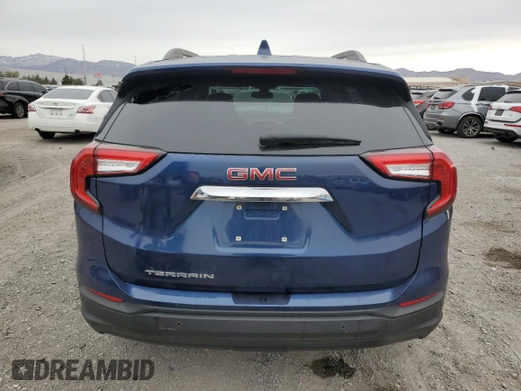 2022 GMC Terrain SLE with VIN 3GKALMEV0NL170221, listed as a Copart auction lot 49113685 with 21,209 mi miles and Salvage Title. Bid and sale history available at carsss.com. Image 6.