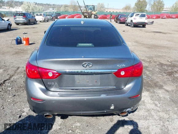 2015 Infiniti Q50 Premium with VIN JN1BV7AR2FM392399, listed as a IAAI auction lot 41978343 with 108,679 mi miles and . Bid and sale history available at DreamBid. Image 17.