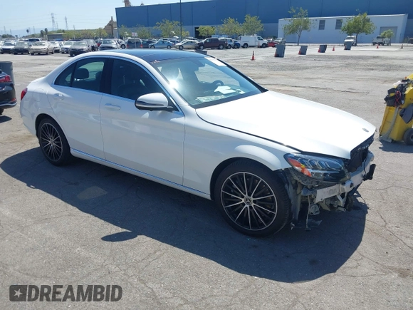 2020 Mercedes-Benz C 300 with VIN W1KWF8DBXLR601604, listed as a IAAI auction lot 42030386 with 56,165 mi miles and . Bid and sale history available at DreamBid. Image 1.