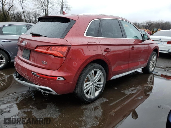 2018 Audi Q5 Premium Plus with VIN WA1BNAFY8J2111263, listed as a Copart auction lot 49230045 with 61,486 mi miles and Salvage Title. Bid and sale history available at carsss.com. Image 3.