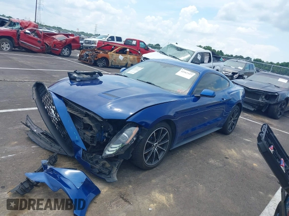 2018 Ford Mustang EcoBoost with VIN 1FA6P8TH7J5135251, listed as a IAAI auction lot 42567327 with 87,458 mi miles and . Bid and sale history available at DreamBid. Image 2.
