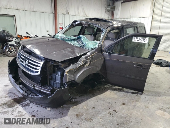 2013 Honda Pilot EX-L with VIN 5FNYF3H7XDB013267, listed as a Copart auction lot 87537315 with 163,363 mi miles and Salvage title. Bid and sale history available at DreamBid. Image 1.
