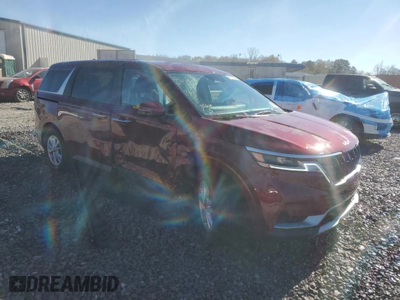 2024 Kia Carnival LX with VIN KNDNB4H35R6332192, listed as a Copart auction lot 81717394 with 13,828 mi miles and Salvage Title. Bid and sale history available at carsss.com. Image 4.