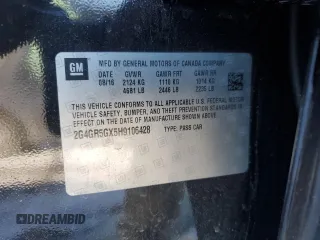 2017 Buick Regal Premium II z VIN 2G4GR5GX5H9106428, wystawiony jako Copart lot #45013805 z przebiegiem 75 198 mil mil oraz Szkoda całkowita • Salvage title. Historia ofert i sprzedaży dostępna na DreamBid. Obrazek 14.
