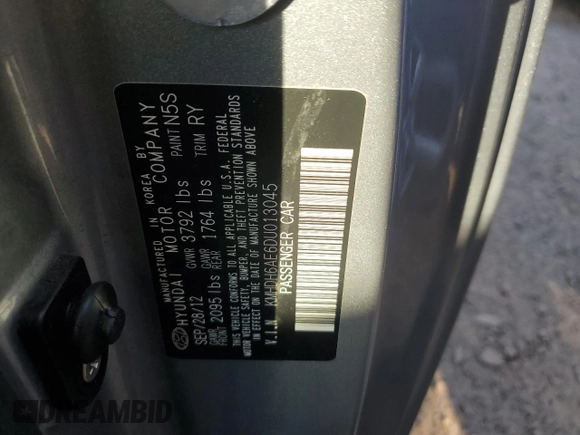 2013 Hyundai Elantra Coupe GS PZEV with VIN KMHDH6AE6DU013045, listed as a Copart auction lot 81542714 with 96,519 mi miles and Salvage Title. Bid and sale history available at carsss.com. Image 12.