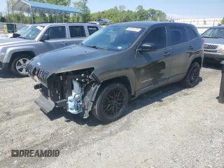 2015 Jeep Cherokee Sport with VIN 1C4PJLAB9FW720187, listed as a Copart auction lot 53091225 with 154,545 mi miles and Salvage Title. Bid and sale history available at carsss.com. Image 1.