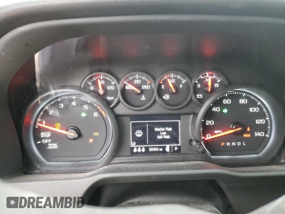 2024 Chevrolet Silverado 1500 Custom with VIN 1GCPDBEK0RZ159795, listed as a Copart auction lot 46413985 with 52,454 mi miles and Salvage Title. Bid and sale history available at DreamBid. Image 9.