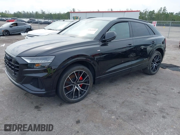 2022 Audi Q8 Premium Plus with VIN WA1EVBF18ND007050, listed as a IAAI auction lot 41863552 with 18,523 mi miles. Bid and sale history available at carsss.com. Image 17.