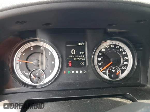 2015 Ram 1500 Express with VIN 1C6RR7KTXFS696481, listed as a Copart auction lot 61345755 with 225,599 mi miles and Salvage title. Bid and sale history available at DreamBid. Image 9.