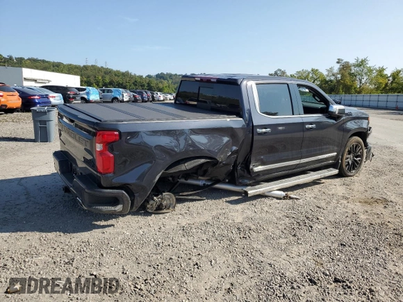 2024 Chevrolet Silverado 1500 High Country with VIN 1GCUDJEL6RZ126841, listed as a Copart auction lot 68717724 with 8,689 mi miles and Salvage Title. Bid and sale history available at DreamBid. Image 3.