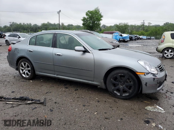 2005 Infiniti G35 with VIN JNKCV51F85M310877, listed as a Copart auction lot 57186435 with 143,945 mi miles and Clean Title. Bid and sale history available at DreamBid. Image 4.