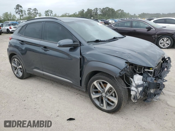 2021 Hyundai Kona Ultimate with VIN KM8K53A55MU665296, listed as a Copart auction lot 51815265 with 28,574 mi miles and Salvage Title. Bid and sale history available at carsss.com. Image 4.