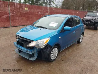 2021 Mitsubishi Mirage ES with VIN ML32AUHJ1MH010878, listed as a IAAI auction lot 41699745 with 45,092 mi miles. Bid and sale history available at carsss.com. Image 2.