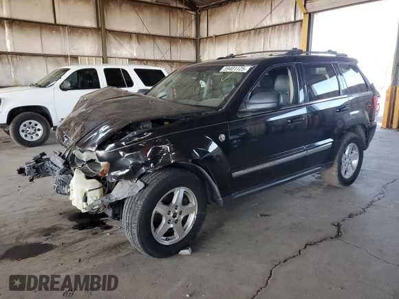 2006 Jeep Grand Cherokee Limited with VIN 1J4HR58286C307106, listed as a Copart auction lot 59401125 with 153,219 mi miles and Salvage title. Bid and sale history available at DreamBid. Image 1.