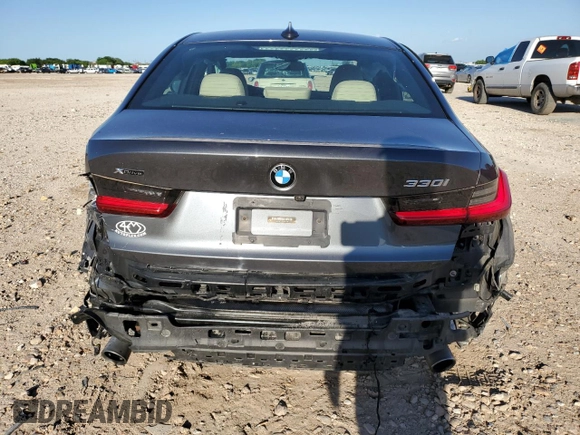 2020 BMW 3 Series 330i xDrive with VIN 3MW5R7J08L8B36516, listed as a Copart auction lot 53005595 with 55,841 mi miles and Salvage title. Bid and sale history available at DreamBid. Image 6.