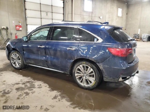 2017 Acura MDX w/Technology Pkg with VIN 5FRYD4H58HB007899, listed as a Copart auction lot 50515425 with 62,463 mi miles and Salvage Title. Bid and sale history available at carsss.com. Image 2.
