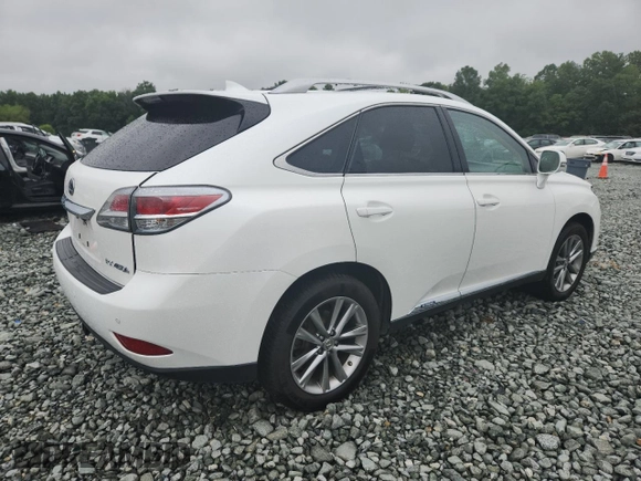 2014 Lexus RX 450h with VIN JTJBC1BA7E2458042, listed as a Copart auction lot 61008905 with 119,368 mi miles and Salvage title. Bid and sale history available at DreamBid. Image 3.