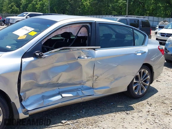 2013 Honda Accord Sport with VIN 1HGCR2F57DA156040, listed as a IAAI auction lot 42139614 with 129,771 mi miles and . Bid and sale history available at DreamBid. Image 6.